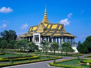 paleis tuin in Hoofdstad Cambodja