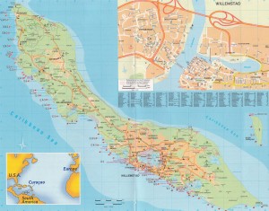 Kaart van curacao